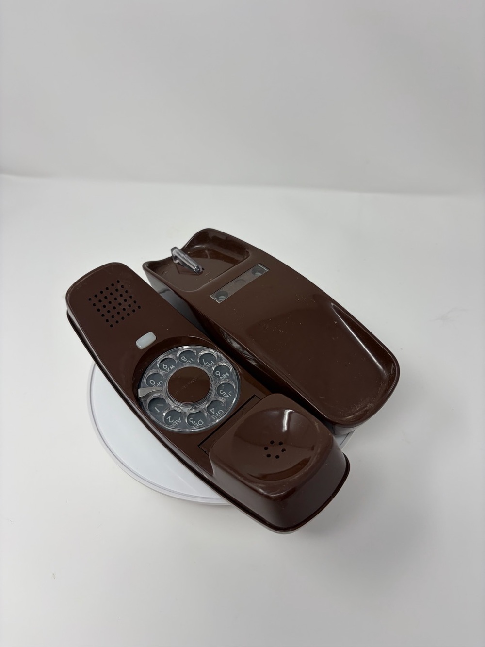 Rotary Dial Trimline Phone Vintage Brown Western Electric 1970s